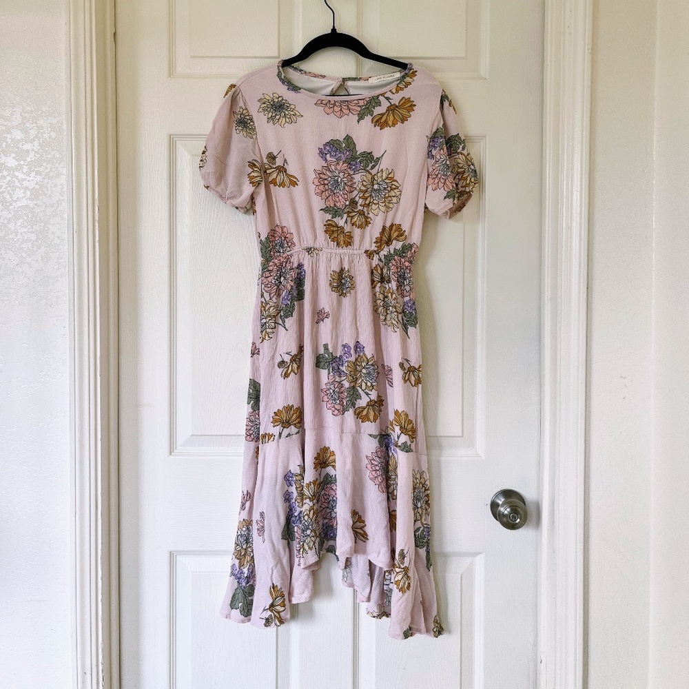 Pink floral dress